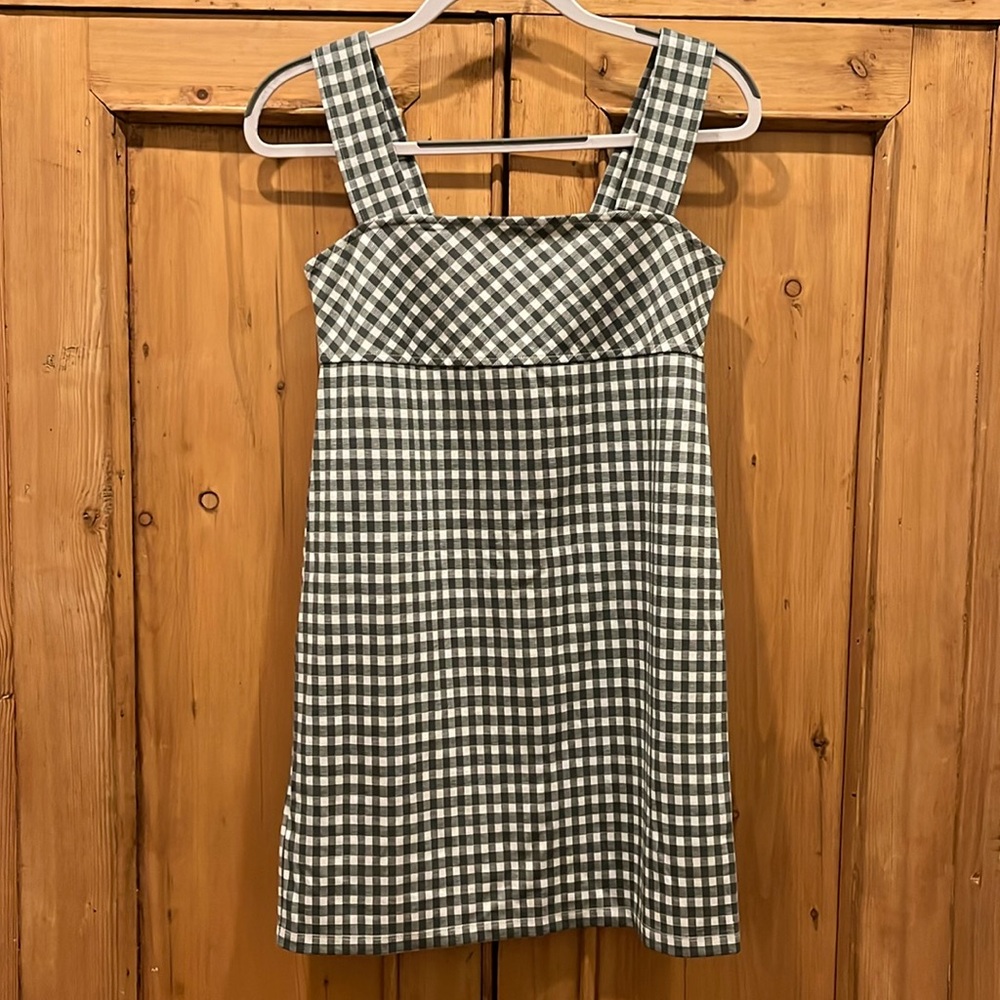 NWT Lou & Grey Gingham Ponte Strappy Dress